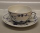 Kongelig Dansk Porcelæn Musselmalet 075-1 Kontorkop halvtynd 6 x 11 cm med underkop 16,5 cm