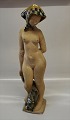 Copenhagen Art Potteryby Helge Christophersen Nude woman with green glazed sharf 52 cm