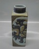 Aluminia kunstfajance Aluminia 805-3259 Firkantet vase 22,5 cm Nils Thorson, Baca