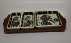 Aluminia Copenhagen Faience RC Faience Cabaret dish 104-1791 + 105-2193 +11-2193 wooden tray
