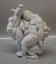 Bing & GrøndahlB&G 4026 Vingud, æsel og barn Kai Nielsen 22.5 x 17 cm, hvid