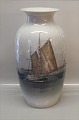 Royal Copenhagen 2665-2725 RC Huge marine vase with sail ship 41 cm 
