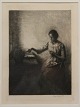 Opus 19. Cantharelles 18.5 x 13.5 Etching in black. Signered Peter Ilsted 1893 Framed 36 x 28.5 cm
