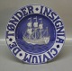 B&G PorcelainTown Plate Civium De Tønder Insignia 24 cm Effie Hegermann-Lindencrone.