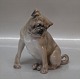 B&G figur B&G 1903 Mops siddende 13 cm