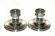 Candlesticks Round base, SilverHeight 5 cm.