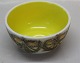 Aluminia Copenhagen FaienceRC Faience 658-3474 Small bowl 4 x 8.5 cm yellow inside Baca Ellen Malmer