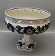 Aluminia Copenhagen Faience359-265 Fruit dish on high foot 22 x 27 cm 1903 Flowered decoration