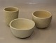 Royal Copenhagen Aluminia Faience Marselis Yellow / Creme vases and bowls