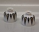 B&G Porcelain B&G 375 Modern vase with gold leaves decoration 7 cm 2 pc in stock