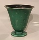 Aluminia kunstfajance Aluminia Solbjerg 1579 Vase with ringe 19 cm mørkegrønn/ sort violet Nils Thorsson 1934
