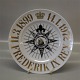 B&G PorcelainB&G 1972 Telltale Compass plate Frederik IX REX 11.3.1899-14.1. 1972 In Remembrance of His Majesty 24.7 cm