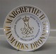 Bing & Grøndahl Platte B&G 1972 Danmarks Dronning Margrethe II, 14 Januar I anledning af Tronbestigelsen 24 cm