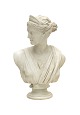 Marmorbuste forstillende gudinden Artemis / Diana.