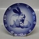 Royal Copenhagen Plate 1985 RC Mother Rabbit and her baby Plate 15.5 cm