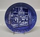Royal Blue Christmas Plates Grande Porcelain of Copenhagen 18 cm 1974, 9175, 1976, 1977 & 1978