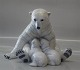 Royal Copenhagen figurine 087 RC  Polar Bear with Cubs 6.5" / 20 x 25 cm Allan Therkelsen. Motherly Love