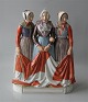 Royal Copenhagen figurine 12226 RC 3 Women in National Dresses from Denmark 13.25" / 34 cm