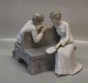 B&G FigurineB&G 1587 Tennisplayers. Man & Woman talking on bench 23 x 30 cm IPI