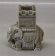 B&G Art PotteryB&G 2125 ? Elephant with Howdah  9 x 8 cm