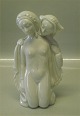 Royal Copenhagen figurine 1760 RC Woman with maid servant Georg Thylstrup 1915 19 cm , white