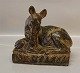 Royal Copenhagen Art Pottery21239 RC Doe with fawn Knud Kyhn June 1954