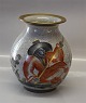 Royal Copenhagen 305-2505 RC Grey vase 21 cm oriental stile sailor and fish from Japan
