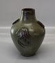 Kongelig Dansk Stentøj20248 Kgl. Vase m. relief mands- og kvindehoved, Jais Nielsen marts 1931 (Sung) 21 cm