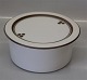Brown Domino porcelain14920 Bowl with lid 7.5 x 17,7 cm Royal Copenhagen
