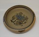Bornholm Art Pottery, Hjort Brown Bowl with fruit decoration 23 x 5 cm L. Hjorth 119