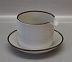 14916 Sauce pitcher on fixed stand 10.5 x 18.5 cmRoyal Copenhagen Brown Domino porcelain