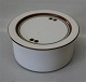 Brun Domino14919 Skål med låg 6 x 13.5 cm Kongelig Dansk Porcelæn