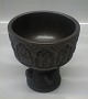 Bornholm Art Pottery, Hjort Brown Baptism Cup 12.5 x 11.5 cm  L. Hjort Denmark 366