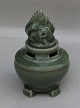 Royal Copenhagen Art Pottery2311 Jais Nielsen Celadan Jar with figural lid