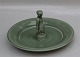 Royal Copenhagen Art Pottery Kgl. Celadon dish with a figure 17-8-1927 Arno Malinowski 12481