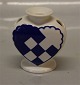 Aluminia Copenhagen FaienceHeart Vase Blue  7.5 cm  2231