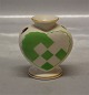 Aluminia Copenhagen FaienceHeart Vase Green 2231 Design Hans Henrik Hansen 1940