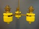 Loftlampe - Holmegaard med gult glas - 1960erne.