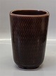 Aluminia kunstfajance 2645 Marselis Brown  16 x 12 cm med zig-zag-mønster, Nils Thorsson 1953