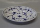 B&G Blue Traditional Ribbed porcelain038 Oval bowl 18 cm