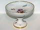 Full Sachian FlowerCake bowl on stand decorated with flowers and small insects from 1850-1880