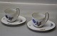 483 Art Nouveau cup with high handle 8 cm & saucer 13 x 11 cm Royal Copenhagen Saxon Flower