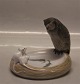 Royal Copenhagen Art Nouvveau figurine 610 - 1050 RC Owl and 3 mice on ashtray Chr. Thomsen 14 x 13 cm 1904