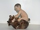 Royal Copenhagen figur Pan med bjørn