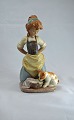 Lladro Pige med hundehvalpKeramik