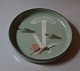 Levant Aluminia 1922-1462 Tray 18 cm, Levant Nils Thorsson 1938-1940  Art pottery with fish - coral and seaweed decoration