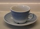 1023 Kaffekop 6,3 x 8,5 cm  underkop 15 cm (746) 1,5 dl. RC 081 Bing & Grøndahl  Blå tone eller musling Hotelporcelæn