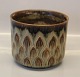 Royal Copenhagen Art Pottery 22473 RC Flower pot, Cut 15 x 18.5 cm November 1971 Gerd Bøgelund