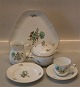 Ophelia B&G Porcelain White base, green flower with gold leave, gold rim, form 356