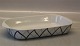 Lille firkantet Stegefad med øre ca 16 x 31 cm Dan-ild 40 Blå flamme eller Harlekin